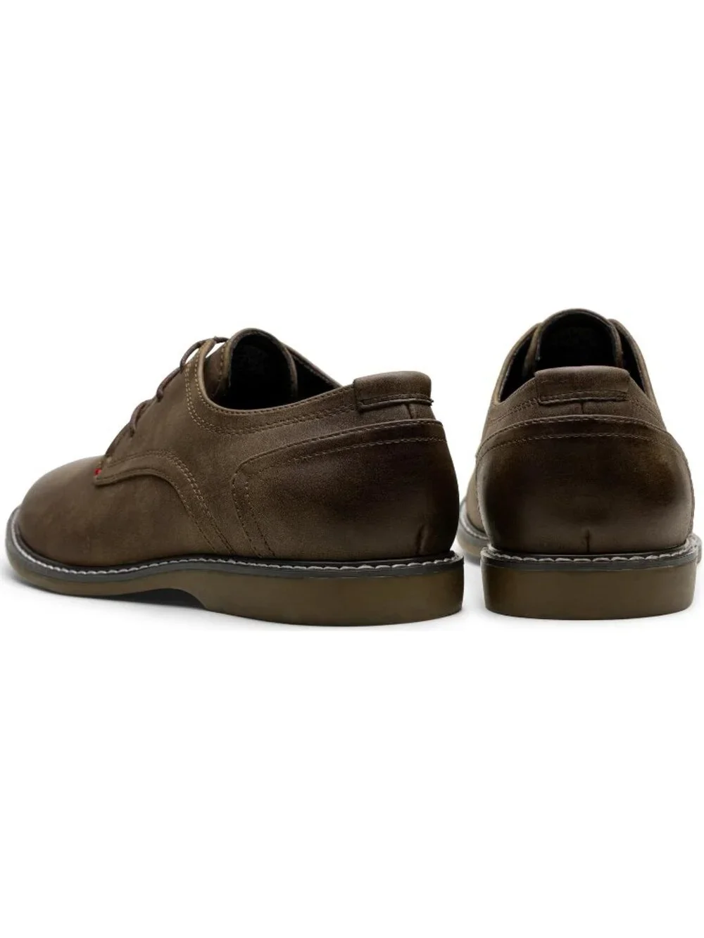 Men's Polish Brown Faux Leather Casual Dress Shoes Retro Business Classic